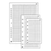 Gyűrűs kalendárium utántöltő csomag  2/413 fehér papíros négyzethálós jegyzet M mérethez Realsystem