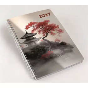   Határidőnapló spirálozott SP1 A/5, heti fehér lapokkal japán Realsystem 2027.