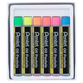   Kréta olajpasztell készlet, PHN-F6 Pentel, 6 klf., fluoreszkáló