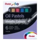 Kréta olajpasztell készlet, PHN-M6 Pentel, 6 klf., metál szín