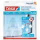 Akasztó öntapadós műanyag 0,2 kg teherbírású 5 darab/bliszter Tesa Powerstrips átlátszó