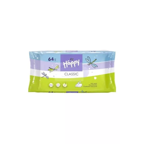 Nedves törlőkendő E-vitaminnal 64 lap/csomag Bella Happy Classic