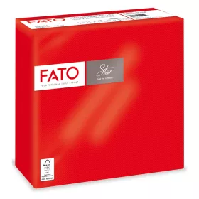   Szalvéta 2 rétegű 1/4 hajtású 38 x 38 cm 40 lap/csomag Star Fato_82990400 piros