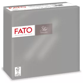   Szalvéta 2 rétegű 1/4 hajtású 38 x 38 cm 40 lap/csomag Star Fato_82991900 szürke