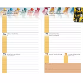   Diák zsebkönyv 125mmx205mm, fehér lapokkal 2026/2027 szívek Realsystem