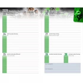   Diák zsebkönyv 125mmx205mm, fehér lapokkal 2026/2027 native Realsystem