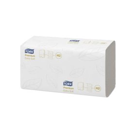   Kéztörlő 2 rétegű Interfold hajtogatású 100 lap/csomag 21 cs/karton Extra Soft Xpress® Multifold H2 Tork_100297 fehér