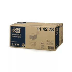   Toalettpapír 2 rétegű hajtogatott 100% cellulóz 252 lap/csomag 30 csomag/karton T3 Soft Folded Tork_114273 hófehér