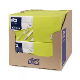   Szalvéta 2 rétegű 1/4 hajtás lapméret: 32,8 x 32,5 cm 200 lap/csomag Lunch Tork_477840 lime