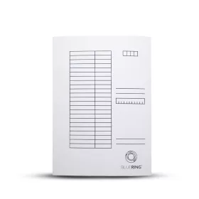   Iratgyűjtő, táblázatos pólyás dosszié A4, 230g. karton Bluering® fehér