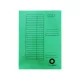 Iratgyűjtő, táblázatos pólyás dosszié A4, 230g. karton Bluering® zöld