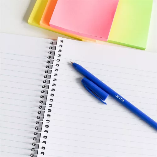 Golyóstoll 0,7mm eldobható, hatszögletű test kupakos Bluering® Jetta, írásszín kék