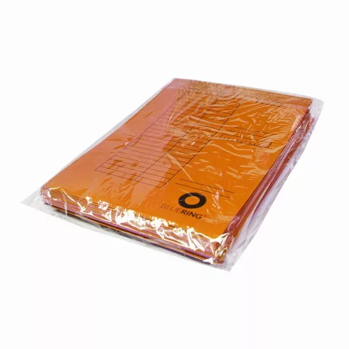 Iratgyűjtő, táblázatos pólyás dosszié A4, 230g. karton Bluering® narancssárga