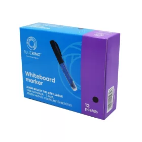   Táblamarker 3mm, kerek, cserélhető betétes, Bluering fekete