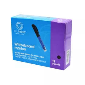   Táblamarker 2,2-5,2mm, vágott hegyű, cserélhető betétes, Bluering fekete