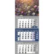 Falinaptár speditőr 1 tömbös 12 lapos 300mmx680mm, Virágok fejlappal Realsystem 2027.