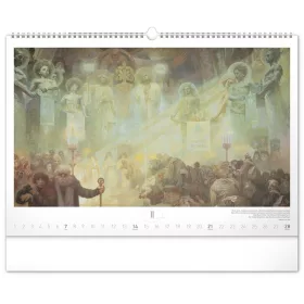   Falinaptár képes  480×330mm The Slav Epic-Alphonse Mucha Realsystem 2027.