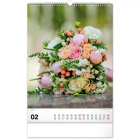 Falinaptár képes  330×460mm Bouquets  Realsystem 2027.