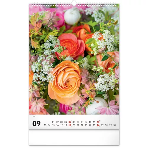 Falinaptár képes  330×460mm Bouquets  Realsystem 2027.