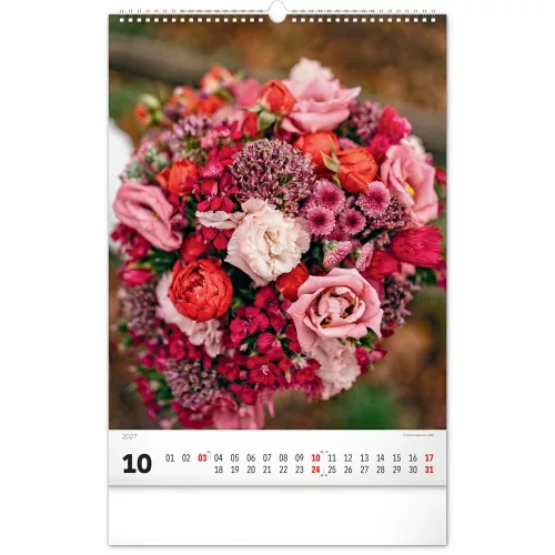 Falinaptár képes  330×460mm Bouquets  Realsystem 2027.