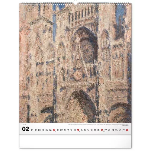 Falinaptár képes  480×560mm Claude Monet  Realsystem 2027.