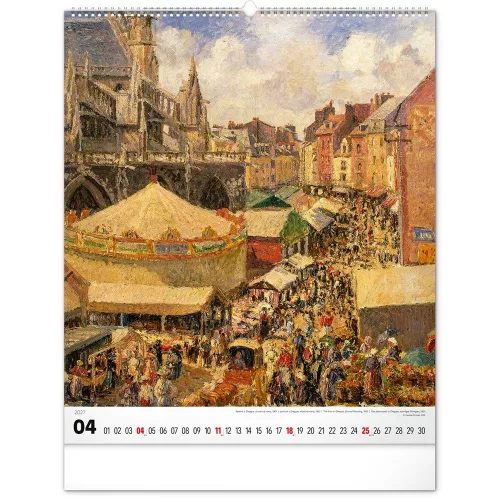 Falinaptár képes  480×560mm Impressionism  Realsystem 2027.