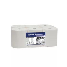   Kéztörlő 2 rétegű tekercses átmérő: 19 cm 100% cellulóz 6 tekercs/karton Celtex_40130 hófehér