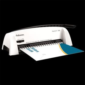   Spirálozógép, műanyag spirálkötéshez, manuális, 120lap, Fellowes® Starlet 2+
