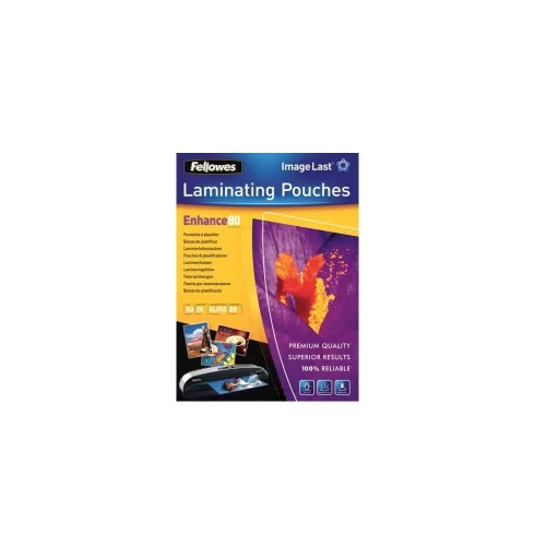 Lamináló fólia, A3, 80 mikron, fényes, 25 db/doboz, Fellowes®