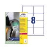 Etikett címke, 99,1 x67,7mm, ultra ellenálló 8 címke/ív, 40 ív/doboz, Avery fehér