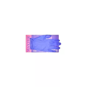 Gumikesztyű nitril púdermentes S 200 db/doboz Maxter kék