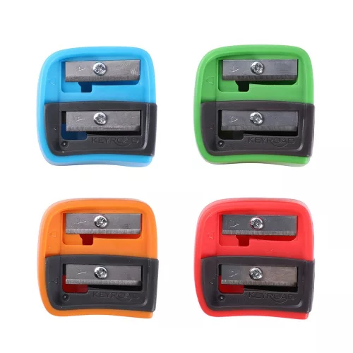 Hegyező, 2 lyukú, 24 db/display, Keyroad Dou-Power, vegyes színek