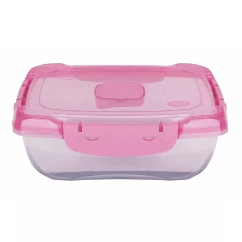 Ételtároló doboz 1 literes csatos és szelepes mikrós-fagyasztós_lányos színek