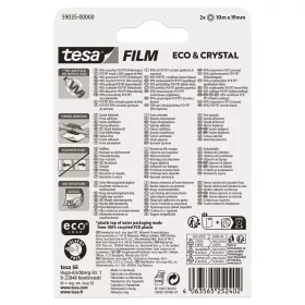   Ragasztószalag 19mmx10m irodai átlátszó újrahasznosított Tesa Eco & Crystal 2db/bliszter