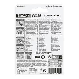   Ragasztószalag 19mmx10m irodai újrahasznosított 2 db víztiszta szalag+adagoló Tesa Eco & Crystal