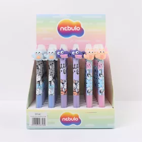   Zseléstoll radírozható, Vicces Cicák, 36 db/display Nebulo