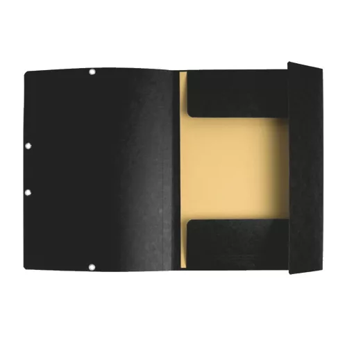 Gumis mappa karton prespán A/4 Exacompta fekete