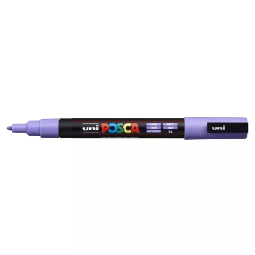Dekormarker 0,9-1,3mm, Uni Posca PC-3M halványlila