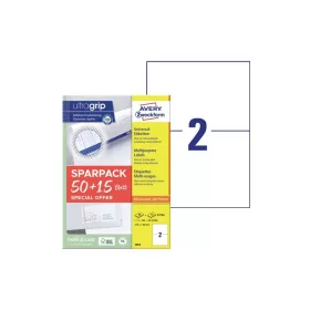   Etikett címke, 210x148mm, univerzális, 65 ív, 2 címke/ív  Avery, fehér
