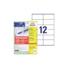 Etikett címke, 105x48mm, univerzális, 65 ív, 12 címke/ív Avery, fehér