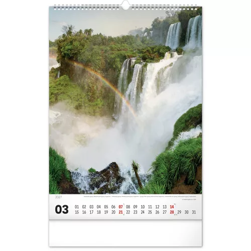 Falinaptár képes  330×460mm National Parks Realsystem 2027.