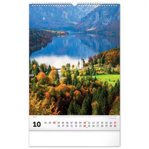 Falinaptár képes  330×460mm National Parks Realsystem 2027.