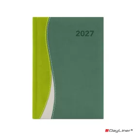   Határidőnapló Dubai A5 heti, fehér lapokkal zöld-zöld Dayliner 2027.