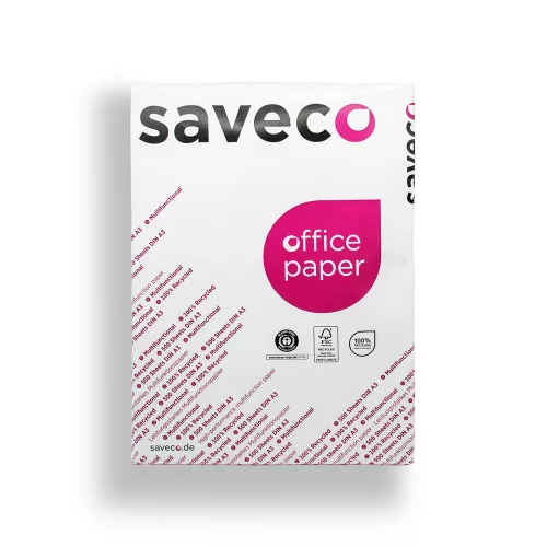 Másolópapír A3, 80g, újrahasznosított ISO 70 fehérségű  Saveco Orange Label 500ív/csomag