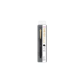   Zseléstoll 0,5mm, exkluzív gravírozható fekete fém test, új klipsz, Zebra Grand Sarasa, írásszín kék