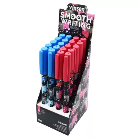   Golyóstoll kupakos, 0,7mm Vinson Cat A27 vegyes test displ 20 db/display