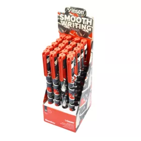   Golyóstoll kupakos, 0,7mm Vinson Sneaker A188 vegyes test displ 20 db/display