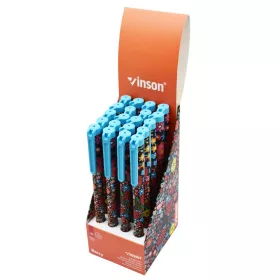   Golyóstoll kupakos, 0,7mm Vinson Berry A186 vegyes test displ 20 db/display