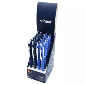   Golyóstoll nyomógombos 0,7mm Vinson Point K36 vegyes test displ 24 db/display