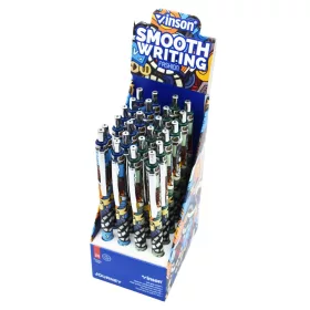   Golyóstoll nyomógombos 0,7mm Vinson Journey K62 vegyes test displ 24 db/display